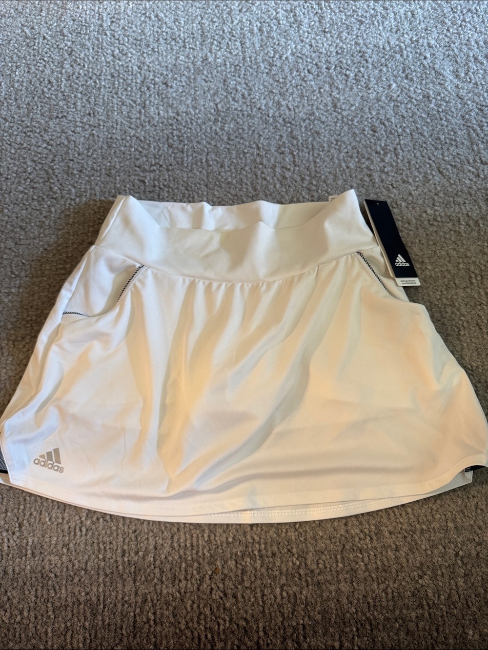 adidas White Women's Circle Skirt with Side Pockets
